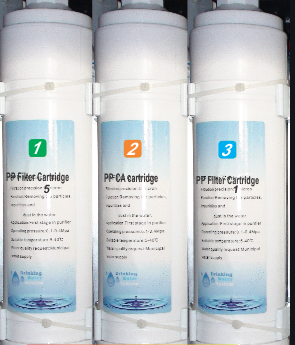 Rezerva, set cartuse de filtrare (filtre de schimb) pentru Dozator purificator apa AW BlueStar UV.